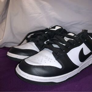 Black and White Nike Dunk Low Sneakers